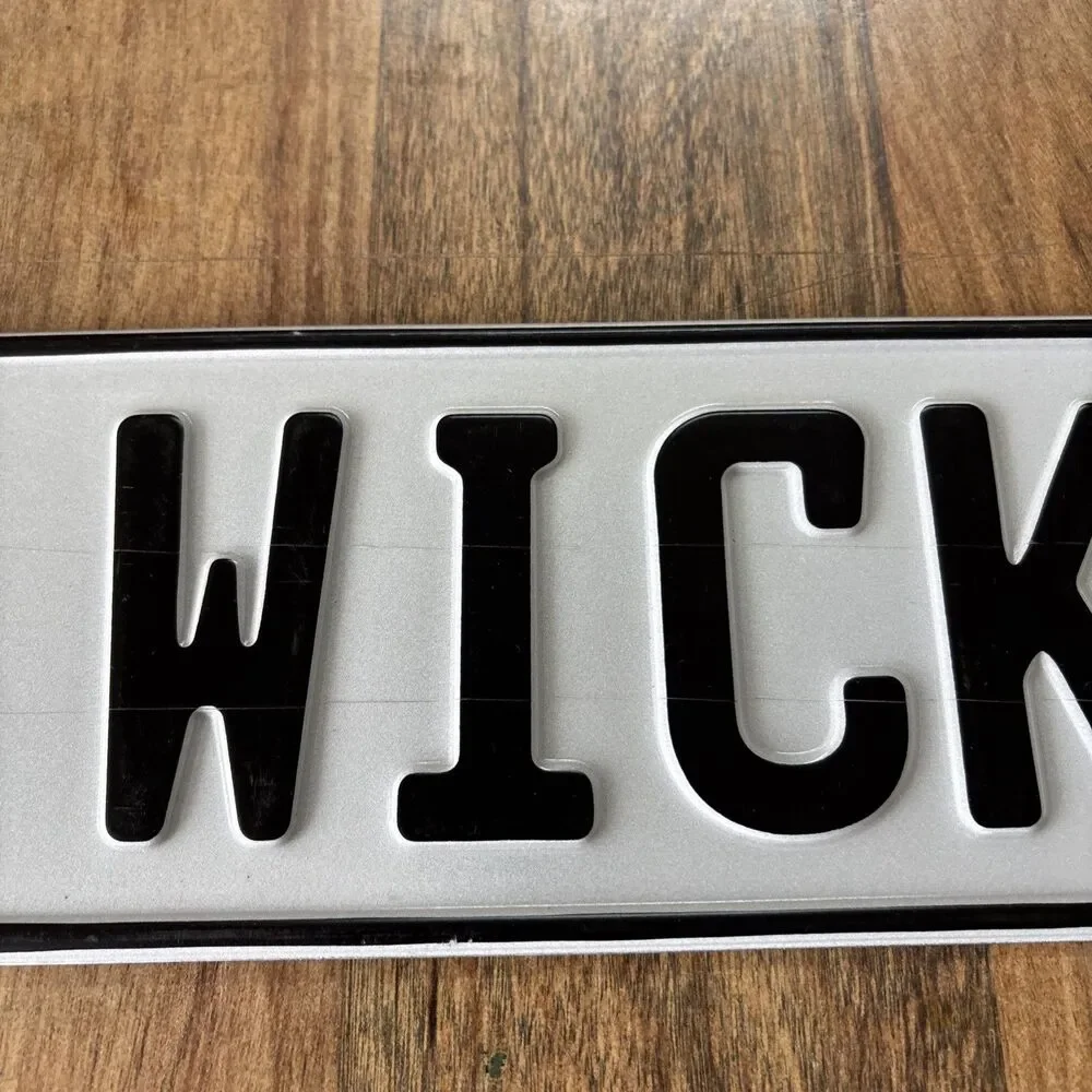 Wicked European License Plate - Dorm, Game Room sign